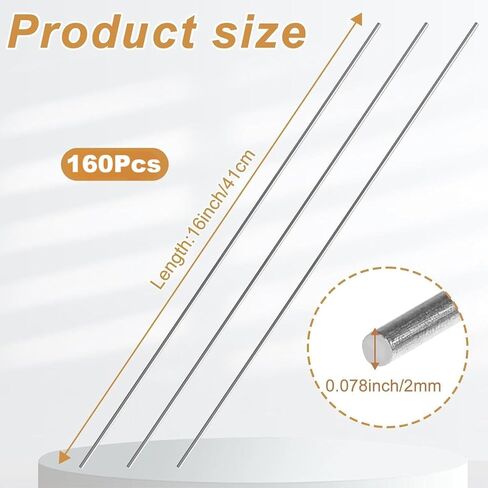 160 قطعة سلك دعم عازل 16 بوصة 1095 سلك معدني من الفولاذ عالي الكربون 2 مم معدن قوي معزول يدعم قضبان لسقف الأرضيات العلية وعزل الجدار in Kuwait