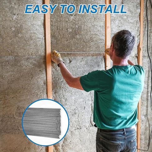 160 قطعة سلك دعم عازل 16 بوصة 1095 سلك معدني من الفولاذ عالي الكربون 2 مم معدن قوي معزول يدعم قضبان لسقف الأرضيات العلية وعزل الجدار in Kuwait