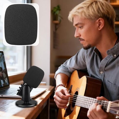 SOULWIT 2 قطعة ميكروفونات بوب فلتر لملف تعريف Sennheiser USB، غطاء ميكروفون واقٍ من إسفنج الزجاج الأمامي - أسود in Saudi Arabia
