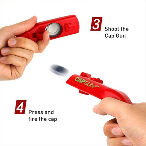 bottle cap shooting gun - Fun bottle opener tool launches bottle caps for parties, barbecues, and bar games (color) in Saudi Arabia