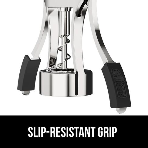 GORILLA GRIP BPA-Free Premium Wine Opener, Easy to Use Smooth Zinc Alloy Wing Corkscrew, Multifunctional Bottle Openers Remove Corks, Caps, Sharp Cork Screw, Dishwasher Safe, Bar Essentials, Black in Saudi Arabia