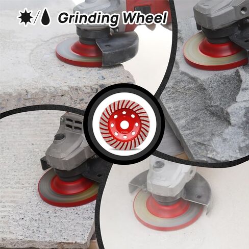 Sanding Disc, Dia 100/115/125/180mm Diamond Grinding Wheel for Concrete Granite Marble Masonry 1pcs(Dia 125mm) in Saudi Arabia