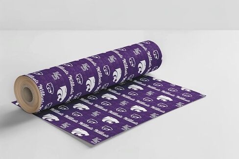 ONDEMAND FAN NCAA Wrapping Paper with Team Tapestry design (Kansas State Wildcats,Wrapping Paper 30" x12') in Kuwait