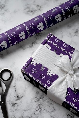 ONDEMAND FAN NCAA Wrapping Paper with Team Tapestry design (Kansas State Wildcats,Wrapping Paper 30" x12') in Kuwait
