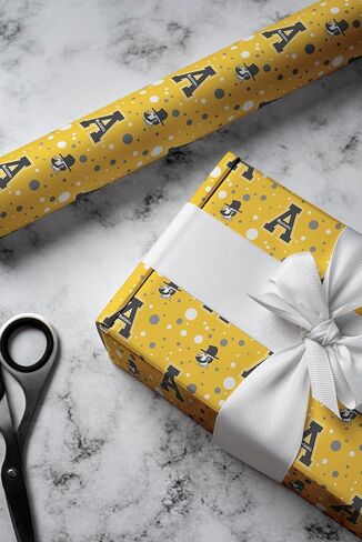 ONDEMAND FAN NCAA Wrapping Paper with Sideline Snowfall design (Appalachian State Mountaineers,Wrapping Paper 30" x40') in Kuwait