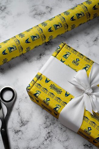 ONDEMAND FAN NCAA Wrapping Paper with Team Tapestry design (UNC Wilmington Seahawks,Wrapping Paper 30" x20') in Kuwait