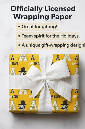 ONDEMAND FAN NCAA Wrapping Paper with Team Tapestry design (Appalachian State Mountaineers,Wrapping Paper 30" x12') in Kuwait