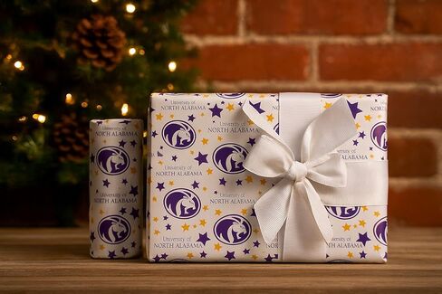 ONDEMAND FAN NCAA Wrapping Paper with Starscape design (North Alabama Lions,Wrapping Paper 30" x12') in Kuwait