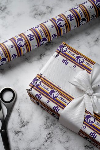ONDEMAND FAN NCAA Wrapping Paper with Victory Stripes design (North Alabama Lions,Wrapping Paper 30" x20') in Kuwait