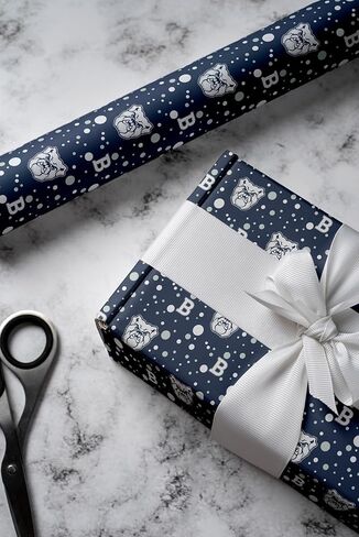 ONDEMAND FAN NCAA Wrapping Paper with Sideline Snowfall design (Butler Bulldogs,Wrapping Paper 30" x40') in Kuwait