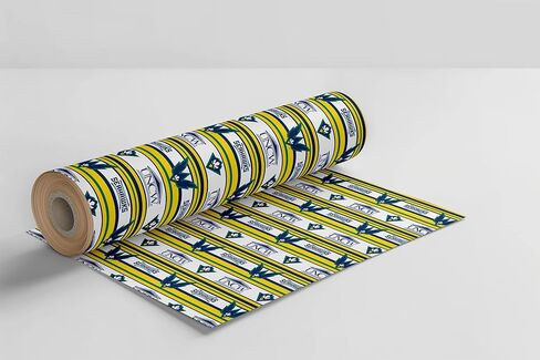 ONDEMAND FAN NCAA Wrapping Paper with Victory Stripes design (UNC Wilmington Seahawks,Wrapping Paper 30" x20') in Kuwait