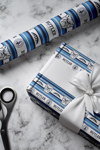 ONDEMAND FAN NCAA Wrapping Paper with Victory Stripes design (Butler Bulldogs,Wrapping Paper 30" x20') in Kuwait