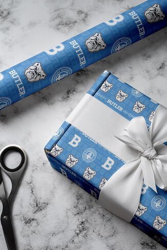 ONDEMAND FAN NCAA Wrapping Paper with Team Tapestry design (Butler Bulldogs,Wrapping Paper 30" x20') in Kuwait