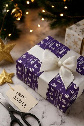 ONDEMAND FAN NCAA Wrapping Paper with Team Tapestry design (North Alabama Lions,Wrapping Paper 30" x20') in Kuwait