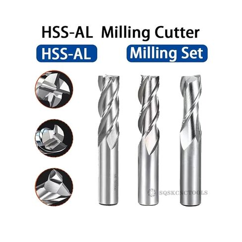 1pcs Metal HSS Co8 Cobalt D1-32mm 2 Flute Milling Tool Aluminum Router Bit for Key Seat (16mm-123L) in Kuwait