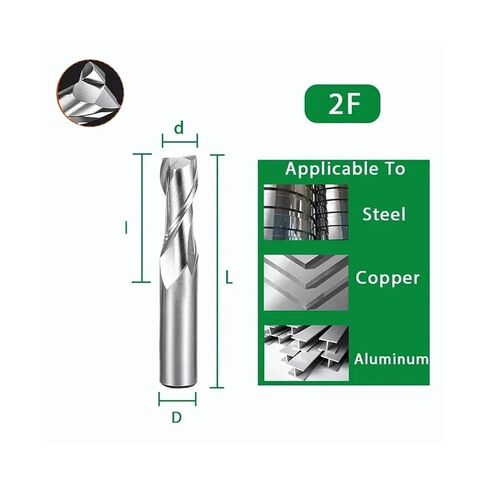 1pcs Metal HSS Co8 Cobalt D1-32mm 2 Flute Milling Tool Aluminum Router Bit for Key Seat (30mm) in Saudi Arabia