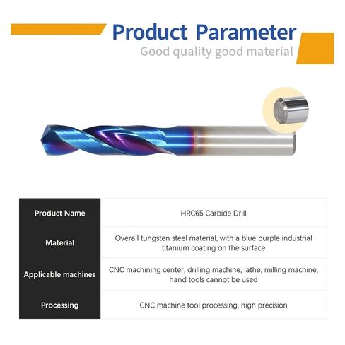 Tungsten Carbide Drill Bits HRC65° Metal Drill Bits for Hard Metal Working CNC Lathe Steel Drilling Tool 7.1-14mm 1 Piece (11.7mmx38x75L) in Kuwait