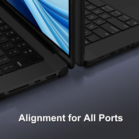 Moseso متوافق مع Macbook Pro 14 بوصة الحالة 2025-2021 M4 M3 M2 M1 A3112 A3185 A3401 A2918 A2992 A2779 A2442 ، TPU Frame Prass Plastic Case & Keyboard Film & Type C ، Rose Pink ، in Saudi Arabia