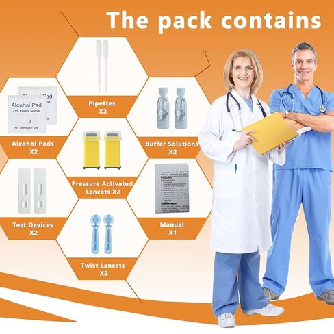 اختبار هيليكوباكتر بيلوري، مجموعات اختبار H. Pylori في المنزل، طقم اختبار H. Pylori مكون من قطعتين النتائج في 10-15 دقيقة. الاختبار الذاتي لـ H-Pylori للاستخدام المنزلي: سريع ودقيق للغاية وسهل الاستخدام. in Kuwait