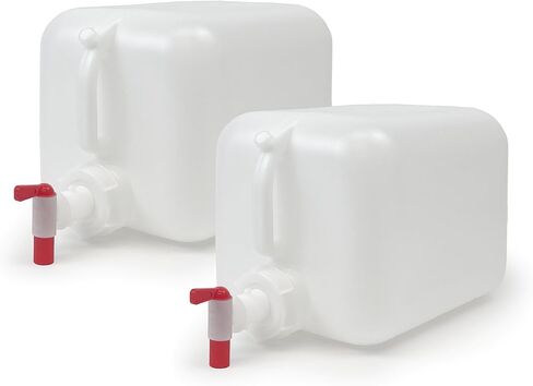 ePackageSupply Premium 5 جالون Hedpak مع حنفية: HDPE متين، بلاستيك خالٍ من BPA، محلول تخزين سائل قابل لإعادة الاستخدام للمياه والعصائر والمشروبات والمواد الكيميائية والزيوت العطرية والأطعمة السائلة. in Saudi Arabia
