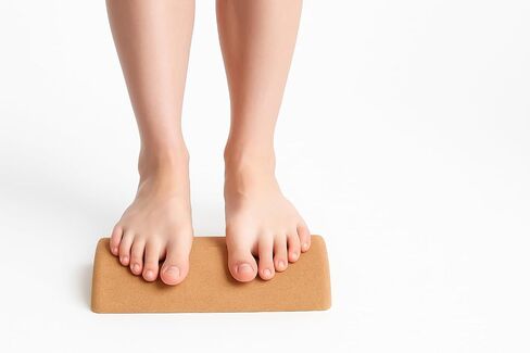 مجموعة لوح توازن الفلين الطبيعي - تقوية اليوغا للقدم والكاحل، مدلك لوح التوازن لتخفيف التهاب اللفافة الأخمصية، ممتد أصابع القدم البيلاتيس in Kuwait