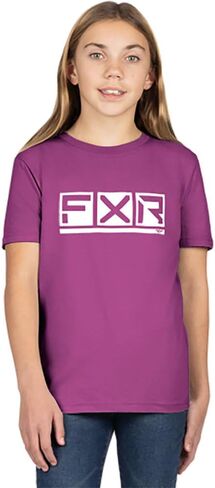 تي شيرت FXR Youth Podium Premium تي شيرت مريح من مزيج القطن باللون النبيذي الفاتح/الأبيض - مقاس X-Large in Saudi Arabia