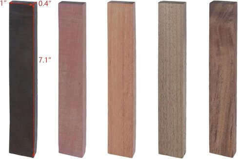 Coshar Ebony Wood Hardwood Lumber Lumber Handle Plate Material for DIY Music Instrument Tools Pen Turning Supplies DIY Crafts,5 of Each Wood Type,10Pcs in Saudi Arabia