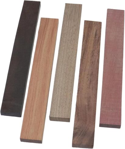 Coshar Ebony Wood Hardwood Lumber Lumber Handle Plate Material for DIY Music Instrument Tools Pen Turning Supplies DIY Crafts,5 of Each Wood Type,10Pcs in Saudi Arabia