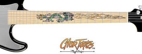 التنين الأخضر - ملصق لاصق مرصع بالجلد - يصل إلى 24 فريت - خشب القيقب الصناعي in Kuwait