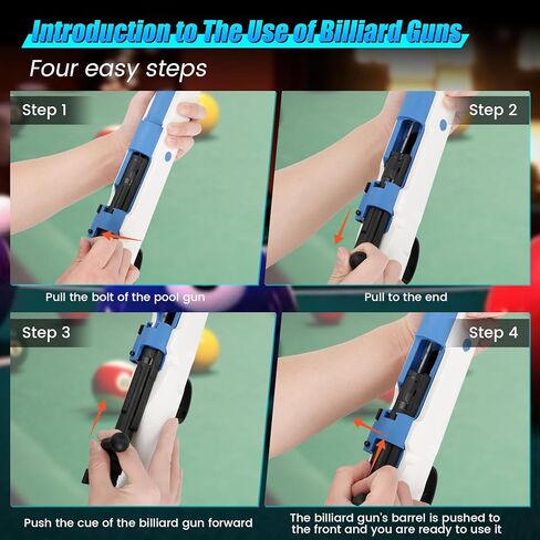 مسدس بلياردو مطور، مسدس حمام السباحة لقاعات البلياردو والنوادي والحانات، مسدس حمام سباحة أوتوماتيكي للمبتدئين وعشاق البلياردو، بندقية حمام سباحة DIY Bolt Action in Kuwait