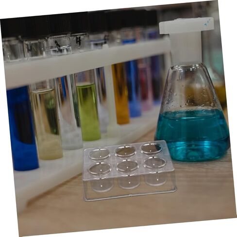 10Pcs Clear Reaction Plates Lab Experiment Plates for Chemical Reactions High Light Transmittance for Practical Experiments in Saudi Arabia