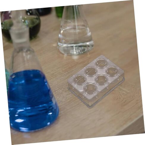 10Pcs Clear Reaction Plates Lab Experiment Plates for Chemical Reactions High Light Transmittance for Practical Experiments in Saudi Arabia