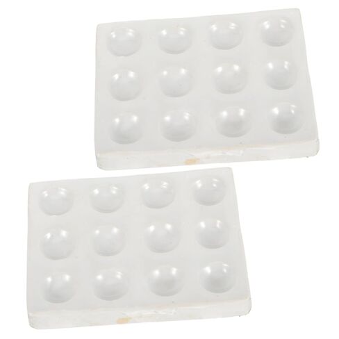 Ciieeo 2 pcs Porcelain Spot Plate for Laboratory Chemical Testing Ceramic Reaction Plate with Compact Design for Easy Operation and Storage in Saudi Arabia