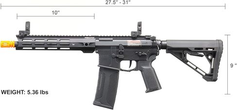 Lancer التكتيكية Gen 4 Gate Aster II Predator فولاذ كامل مسدس Airsoft قابل للبرمجة وMosfet (يتضمن بطارية ليبو وشاحن) in Saudi Arabia