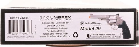 مسدس Umarex Smith & Wesson M29 Classic Revolver 6mm BB مسدس Airsoft، فضي/أسود in Saudi Arabia
