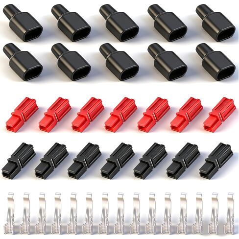 SMSEACE 105PCS موصلات الطاقة مع أداة العقدة 15/30/45 أمبير موصلات الطاقة مع غطاء PVC 1.5-6 مم مربع (20-10AWG) موصلات الطاقة السريعة موصلات مفصل سريع in Kuwait
