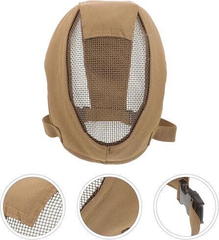 Fencing Face Guard Full Metal Mesh Protective Mask Breathable Steel Wire Field Mask for Outdoor Combat and Training in Saudi Arabia