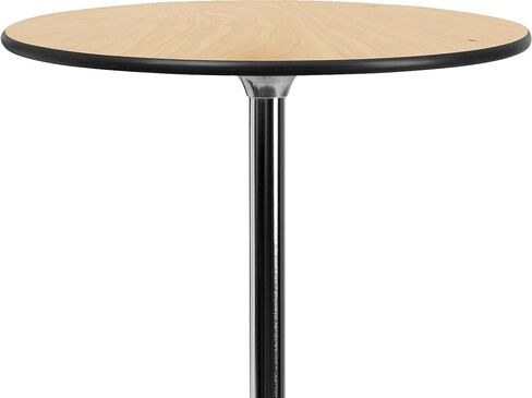 طاولة كوكتيل مستديرة من Flash Furniture Lars مقاس 30 بوصة مع أعمدة مقاس 30 بوصة و42 بوصة، طاولة مستديرة بارتفاع قياسي أو بار قابلة للتعديل للمناسبات أو الاستخدام المنزلي، طبيعية in Saudi Arabia