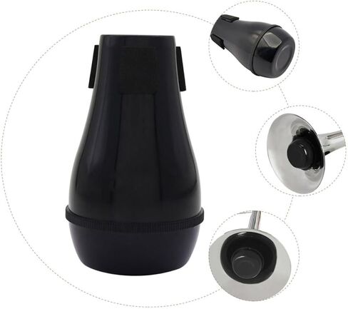 Totority Professional Abs Trombone Mute كاتم صوت الآلة الموسيقية للاعبي Tenor وAlto Horn، سهل الاستخدام وإكسسوار جاهز لممارسة الترومبون، لون عشوائي in Saudi Arabia