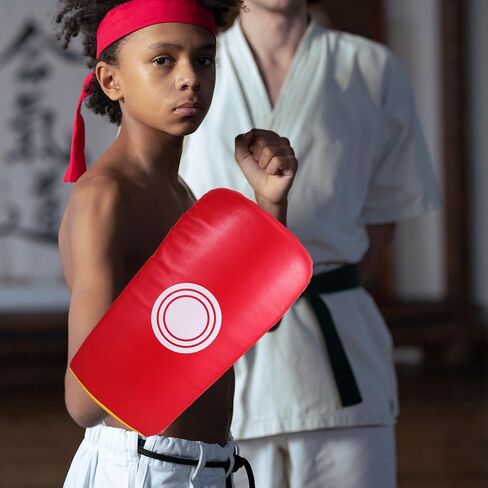 Lurrose Taekwondo Kick Pad Martial Arts Supply Pu Boxing Body Protector Boxing Training Tool Red Yellow Single Foot Target for Adult and Training in Saudi Arabia