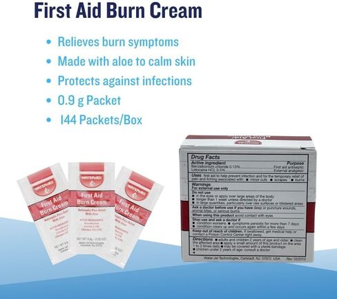 كريم الإسعافات الأولية للحروق، مطهر لتخفيف الحروق، 144 لكل صندوق توزيع 0.9 جرام MS60768 in Kuwait