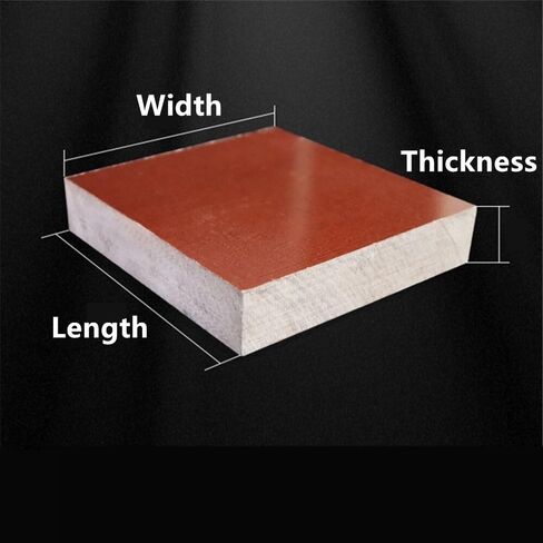 Resin Board Bakelite Sheets,Electrical Wooden Fabric Plate 2/5/6/10-50mm, Red Phenolic Flat, 10 * 20/20 30cm 1pc(2mm x 30 x 30cm) in Saudi Arabia