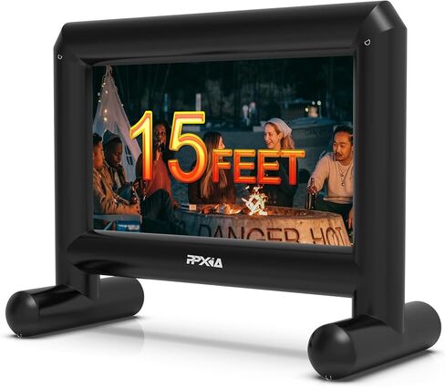 Inflatable Movie Screen Outdoor Projector Screen for Outside 20ft, Blow Up Screens Front and Rear Projection with Air Blower, Best for Movie Nights Backyard Home Theater Pool Party in Kuwait