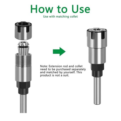 Fafeicy راوتر بت تمديد حامل لتشذيب النجارة محول كربيد الأسمنت 1/4 بوصة عرقوب مستديرة in Kuwait