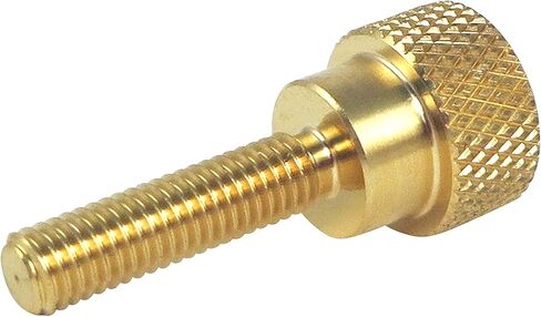 10 Pack 10-32 x 3/4 Inch Threads Solid Brass Diamond Knurled Thumb Screws Knobs with Straight Shoulders Right-Hand Threads SAE Flat Tip Uncoated (10-32 x 3/4 inch Long Threads) in Saudi Arabia