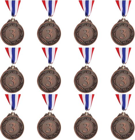 Simpeak 12 Pieces Medals for Awards, Winner Medals for Champions Sports Olympic Themed Party Favors Ceremony Student Incentives Day Games, 2 Inches (1st Medal) in Saudi Arabia