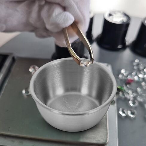 Mikinona Stainless Steel Diamond Scale Plate Mini Weigh Boats Scale Bowl for Precise Jewelry and Powder Measurement Portable Accurate Carat Tray in Saudi Arabia