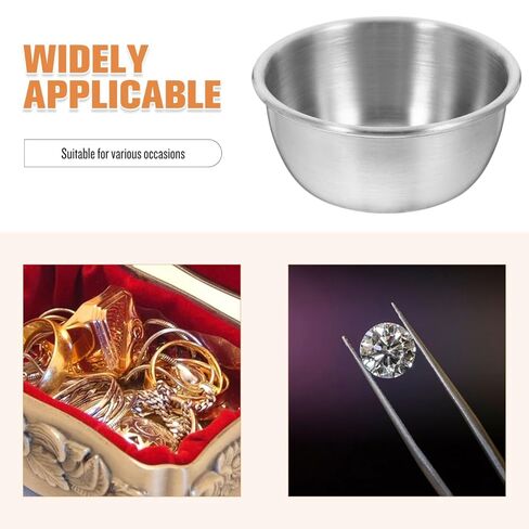 Mikinona Stainless Steel Diamond Scale Plate Mini Weigh Boats Scale Bowl for Precise Jewelry and Powder Measurement Portable Accurate Carat Tray in Saudi Arabia