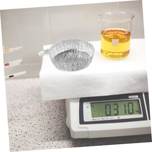 IMIKEYA 100pcs Aluminum Foil Weighing Trays Handle for Weighing Dispensing Food Processing Lightweight Aluminum Pans in Saudi Arabia