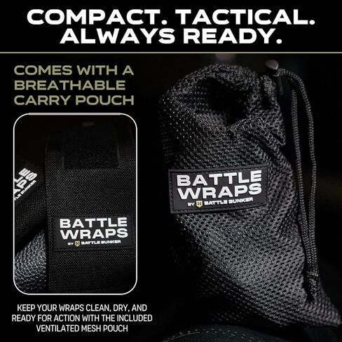 أغطية المعصم من Battle Bunker - أحزمة معصم رياضية ممتازة للحصول على أقصى قدر من الدعم والراحة أثناء الرفع - أحزمة معصم لرفع الأثقال لتعزيز التحكم والثبات - مصممة للثقة والقوة in Kuwait